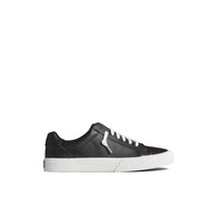 Main view of Black Bermuda Leather Sneaker Low Top Sneakers for women. 